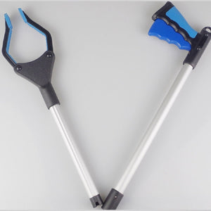 ALL4U Lightweight Foldable Grab Assist Reacher for Long Handy Arm, Blue, 32 Inches