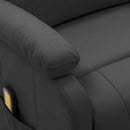 Electric Massage Recliner Anthracite Faux Leather
