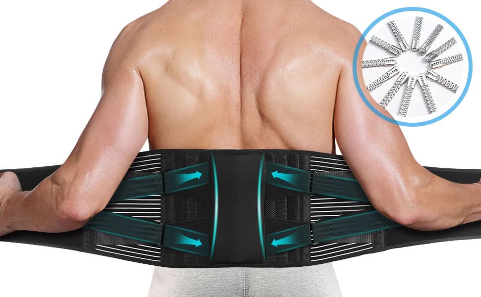 Adjustable Air‑Mesh Back Support Belt with 5 Stays for Lower Back ...