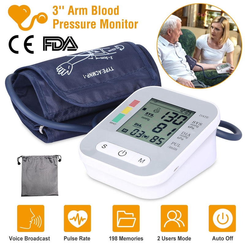 Digital-arm-blood-pressure-monitor-lcd-digital-heart-beat-bp-gauge-health-test-w-voice
