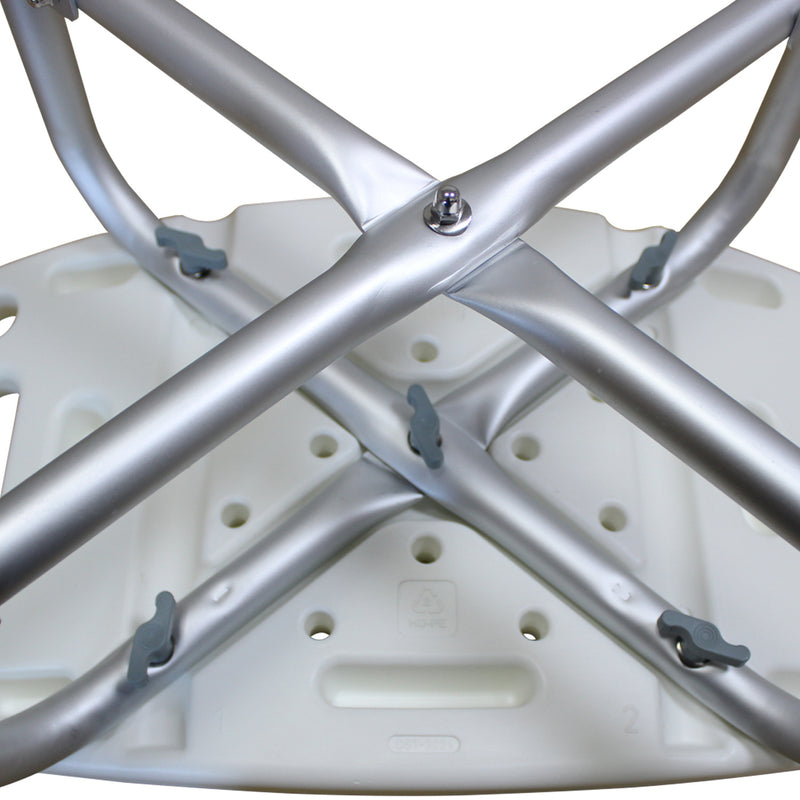 FCH Heavy Duty Aluminium Alloy Bath Chair Bench, White