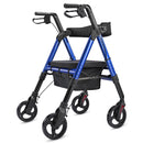 Blue Jay Adjustable and Foldable Heavy Duty Rollator, Dual Break