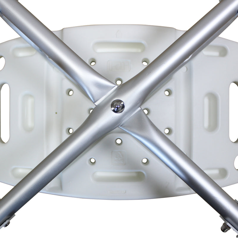 FCH Heavy Duty Aluminium Alloy Bath Chair Bench, White