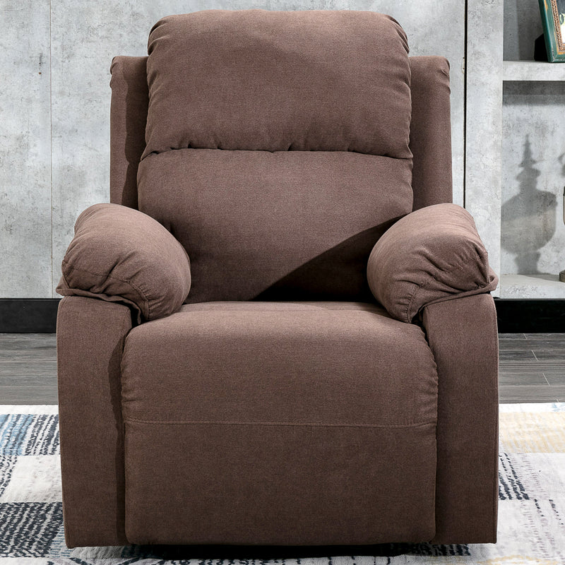 Home Overstuffed Armrest Recliner Chair Sofa with 6 Point Remote Control Massage