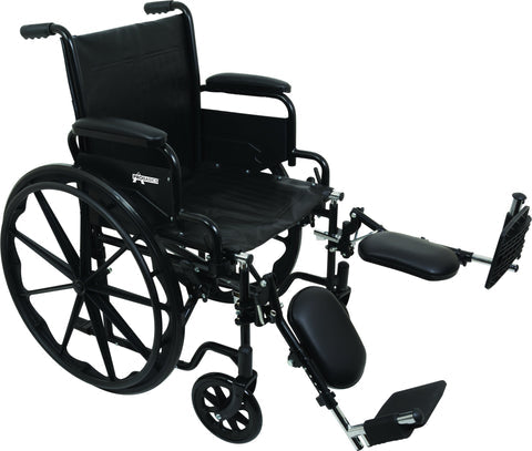ProBasics K1 Lightweight Wheelchair 20 x16 Seat Flip back Detachable Arms & Elevating Leg Rests